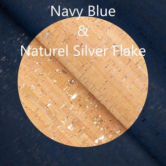 Navy Blue- Naturel Silver Flake