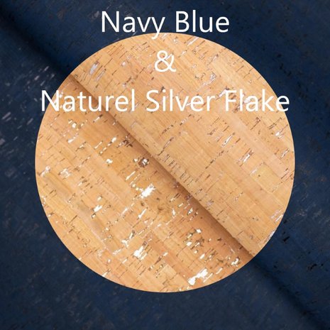 Navy Blue- Naturel Silver Flake